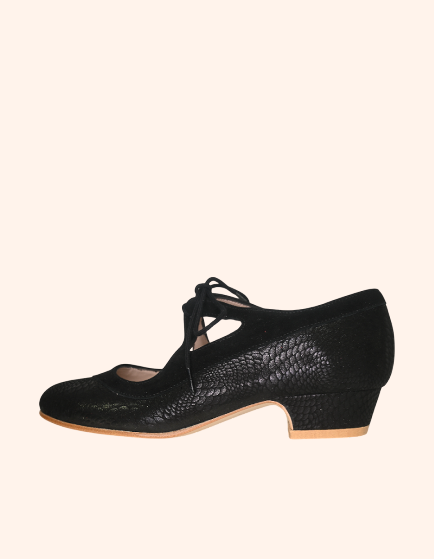CANDOR SERPIENTE LAMINADA NEGRO /ANTE NEGRO BBB